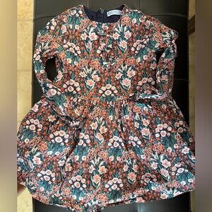 🌸Jacadi Paris Floral Ruffle Peplum in Navy, Pink & Green